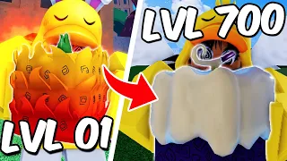 PASSEI 100 DIAS  NO BLOX FRUITS MAS A CADA 50 NIVEIS EU COMO UMA FRUTA ALEATÓRIA