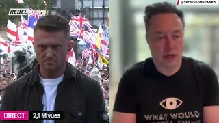 Elon Musk appears at Tommy Robinson's 'Unite the Kingdom' rally