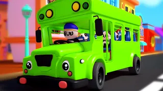 Wheels On The Bus Round And Round, Nursery Rhyme for Kids