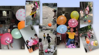 Kumpulan Aisyah Meletuskan Balon Bersama kawan kawan Seruuu 🎉🥰🥳 #bermainbalon #meletuskanbalonair 