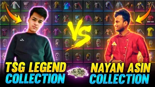 TSG LEGEND Vs NAYAN ASIN COLLECTION VERSUS 🤯 - INTENSE BATTLE EVER - GARENA FREE FIRE