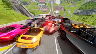 Big Ramp Jumps with Real Car Mods - BeamNG Drive Crashes