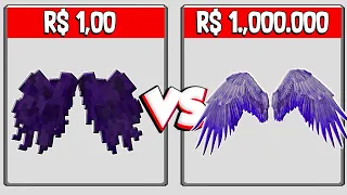 ELYTRA DE 1 REAL VS ELYTRA DO ENDERDRAGON DE 1.000.000 DE REAIS NO MINECRAFT