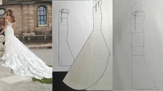 Crea paso a paso un patron de  Vestido Corte Sirena con Godets | Patronaje Alta Costura