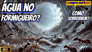 O Formigueiro Está AFUNDANDO! E AGORA? Como AS FORMIGAS Sobrevivem A CHUVA!
