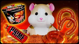 Buldak, Kielbasa Sausage & Prime Drink Mukbang ASMR ANIMATION | Buldak Special EP.1