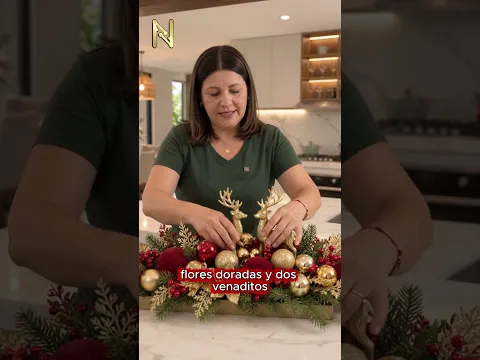 Decoraré mi desayunador para Navidad con un arreglo y 3 adornos colgantes 🎄