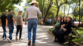MAGNIFICENT! Handsome Cowboy Stuns the Public! Street Reactions ❤️