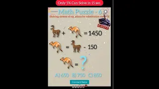 Only 5% can solve in 15 seconds.Math Puzzle for Genius! #maths #mathpuzzle #Mathematics #123 #iq #yt