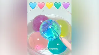 🩵+🩷+💛+💚+💜초초대왕개구리알🐸테이프풍선 만들기 ASMR🎧