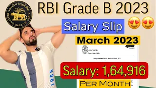 RBI Grade B Latest Salary Slip♦️2 Lakh+( March 2023 )🔥🔥🔥