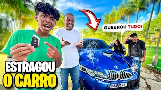 ENSINADO A DIRIGIR 😬 “ Todos ficaram muito assustados quando viram ele dirigindo “😬😅