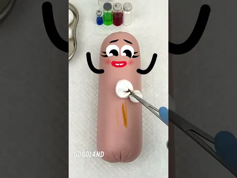 Goodland   Operation on sausage, birth of cutlets 😂 #goodland #Fruitsurgery #doodles #doodlesart