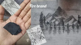 #fire brand drawing 🙆🏔️#zara art travel