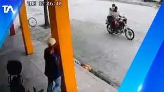 Sujeto se salvó de morir al esconderse tras un poste en intento de sicariato