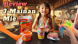 Review 3 Mainan Mie Unik 😆 #idebermainanak #slime #boneka #ramen #popmie #indomie #boneka #mainan
