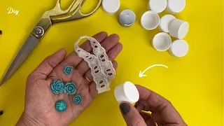 Faço MUITOS  e VENDO TODOS! Super Ideia de Reciclagem com tampa de Pote de Plástico Diy