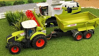 Amazing RC Combine Harvester and RC Tractor With Trailer!