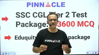 SSC CGL Tier 2 Test Package by Pinnacle: 33600 MCQs || eduquity based test package || buy now