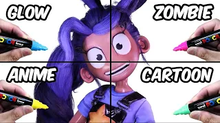 Drawing LILY LOVEBRAIDS In 4 Different Art Styles… (SATISFYING)
