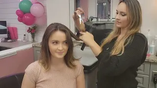 ASMR Real Life Haircut, and Shampoo Wash (water, scissor and spray sounds)