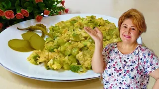 مفركة الكوسا بالبيض طبق سهل وسريع