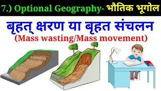 बृहत् क्षरण या बृहत् संचलन-Mass Wasting or Mass Movement-in Hindi-Optional Geography-physical geogra