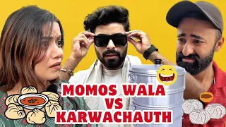 Momos wala vs Karwachauth 🤣 #funnyvideos #youtubevideo  #momoswala #idiots