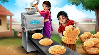 गरीब लड़की जादुई रोटी बनाने की मशीन - GARIB POOR GIRL MAGICAL ROTI MAKING MACHINE | Hindi Kahaniya