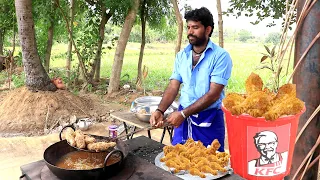 KFC Fried Chicken Home Made | Cripsy Fried Chicken Cooking Village Man | World Man Cooking