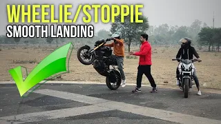 How to do smooth WHEELIE and STOPPIE😍by faraz stunt rider #farazstuntrider #bikers #superbikes