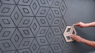 Amazing 3D Mural Construction Skills From Sand And Cement Suitable For Modern House Design