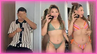 My esposo reacciona a mis bikinis de shiein!!🏝☀️👙🥥