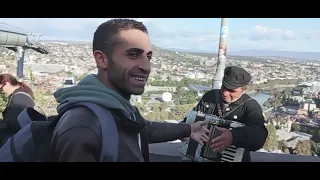 جولة في تلفريك وكوبري السلام /تبليسي جورجيا