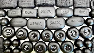 Guess the colour 🖤 ASMR soap boxes with colored foam 🌈 Clay cracking 🖤 Cutting soap cubes 🌈