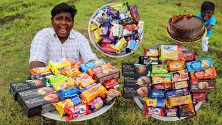 All Types Biscuit Cake With Kuttipuli|இவ்ளோ பிஸ்கட் வைத்து குட்டிபுலி அண்ணனுடன் கேக்|VFS|Suppu