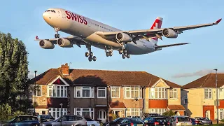 BIG PLANES Flying VERY LOW Over Houses | London Heathrow Plane Spotting