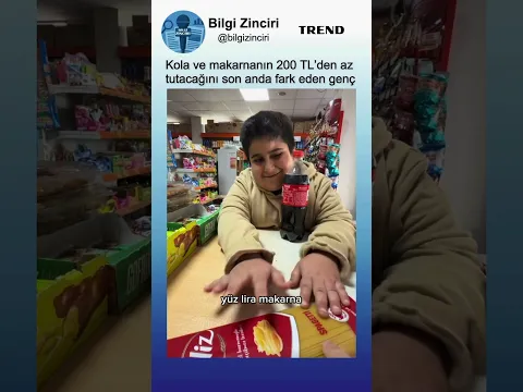 Kola ve Makarna Aldıktan Sonra Para Üstü Alması Gerektiğini Fark Eden Genç😏🤔