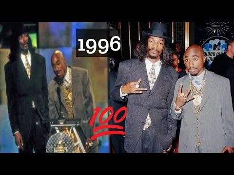Tupac and Snoop dog at the MTV awards 1996