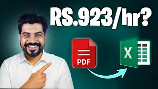 PDF to Excel work Rs. 923 per hour❓ (Second Salary)