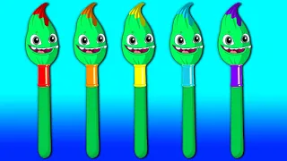 Apprenez les couleurs et les chiffres! Groovy Le Martien dessins éducatifs pour enfants et comptine