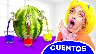 Desafío del helado y la sandía para mamá | Bibi y mamá juegan a hacer helado #CuentosMorales