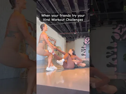 That last challenge tho… “When friends try your Viral Workout Challenges” @kristy.sarah