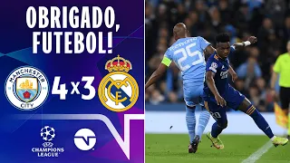 VINI JR. FAZ GOL ANTOLÓGICO NO MELHOR JOGO DA TEMPORADA DA CHAMPIONS LEAGUE! CITY 4 X 3 REAL MADRID