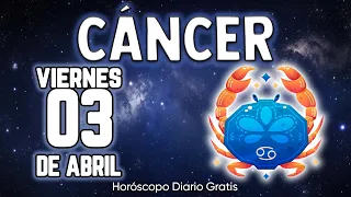 😨VA A DOLER, PERO ESTO SUCEDERÁ ESTA SEMANA💥 cáncer ♋ Horóscopo diario 3 DE ABRIL 2026 🔮 horóscopo