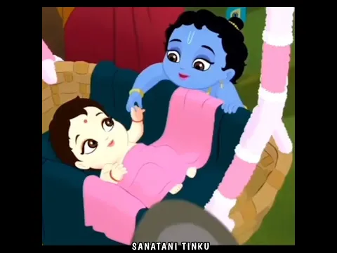 Little Krishna aur Radha ji Pehli baar Mile 🕉️🚩 #shorts #hinduism #littlekrishna