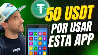50 USDT POR USAR ESTA APP GRATIS 💲COMO RECLAMAR Y USARLOS. #app #usdt #dineroextra #crypto 