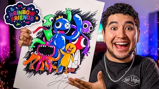 Dibujando ROBLOX - RAINBOW FRIENDS con PLUMONES MAGICOS 🔥 - ZAID CÓRDOVA