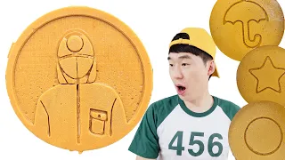 오징어게임 달고나먹방 SQUID GAME DALGONA DESSERT 놀이터먹방 playground mukbang Umbrella dalgona 별달고나 우산달고나 JJAEMI째미