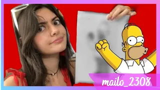 DIBUJANDO A HOMERO CON LUCES ROJAS! no sale mal 🤗🤗🤩🤩